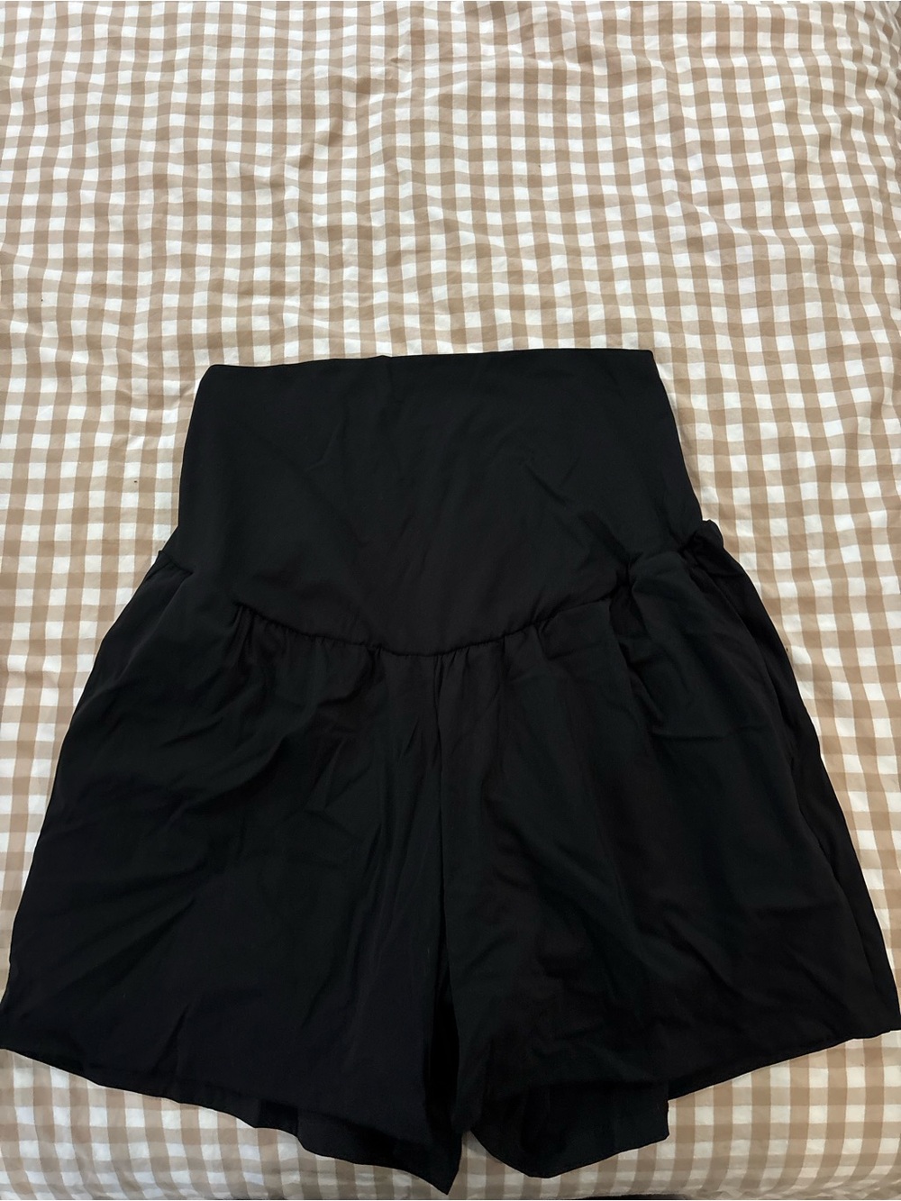 Black High-Waist Women’s Maternity Shorts